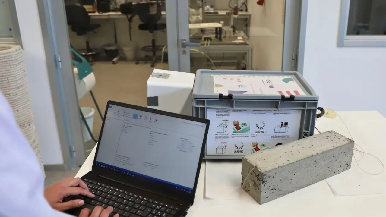 Ensayo para FIBERSENS en el laboratorio de CETIM